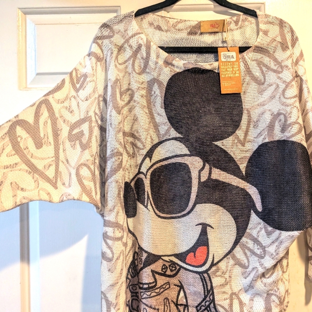 Mickey Mouse Top Free for Humanity NWT